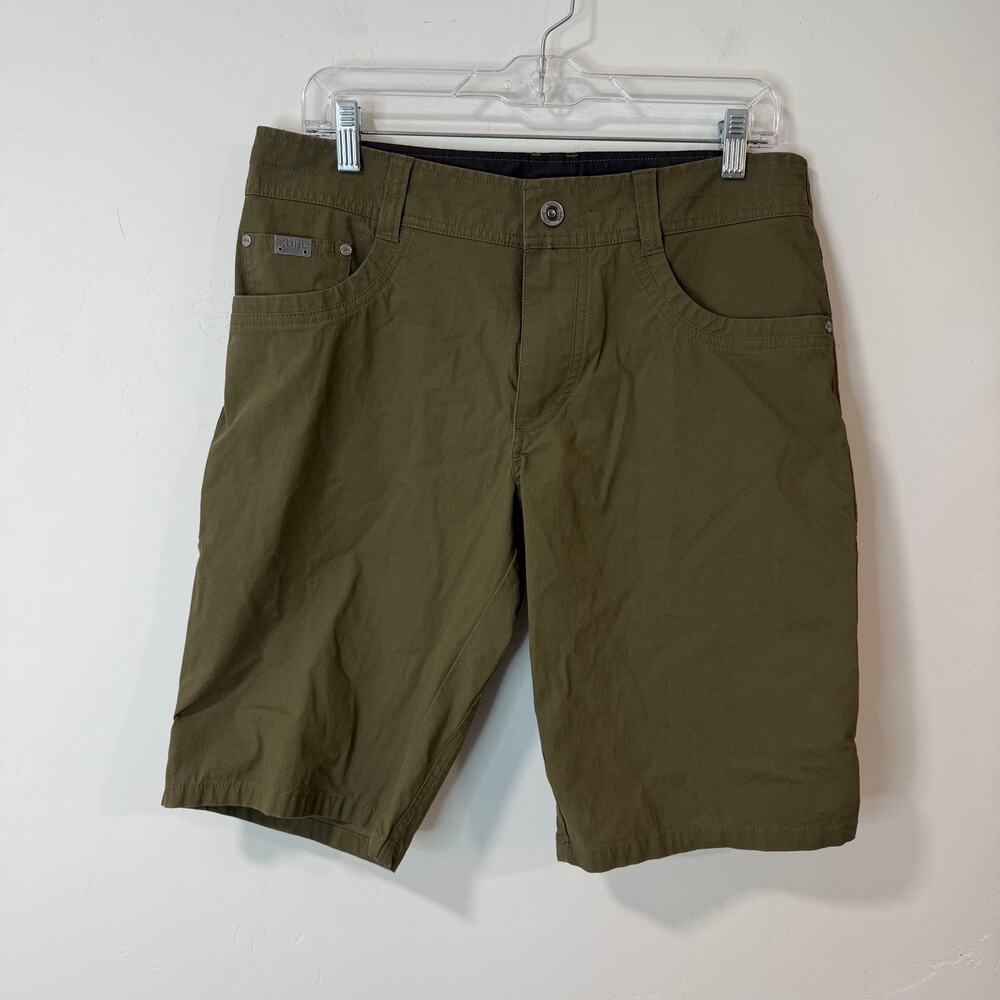Kuhl Men's Revolvr Shorts Chino 11" Cargo Trail Casual Olive Green 32‎